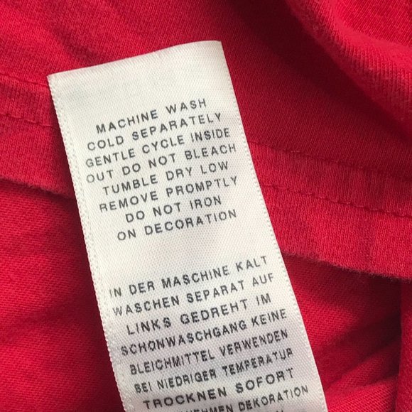 True Religion Mens TRUE DIAG Raglan Tee Short Sleeve Red Black 100% Cotton Large - Picture 9 of 11